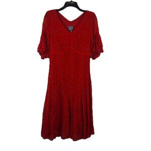 NWT rabbit rabbit rabbit DESIGNS Red Lace Fit and Flare Dress Women's Size 12